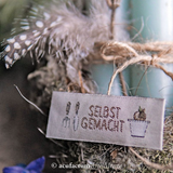 5 Stück Webetiketten von acufactum Gartenzeit Selbstgemacht von Kerstin Heß, 1,6 cm x 7 cm