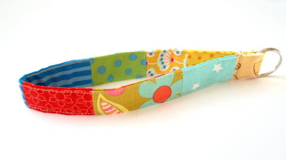 Schlüsselanhänger, Schlüsselband, Patchwork