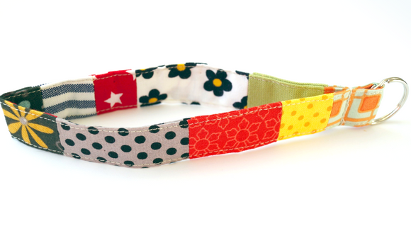 Schlüsselanhänger, Schlüsselband, Patchwork