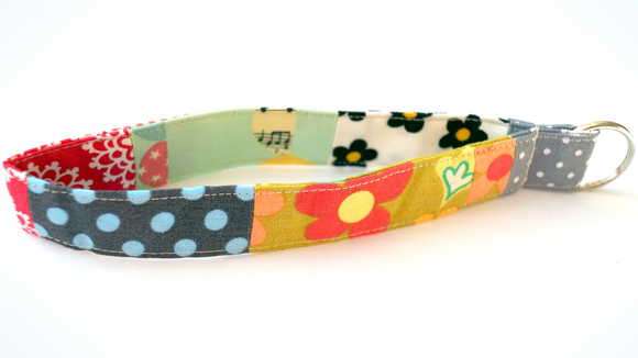 Schlüsselanhänger, Schlüsselband, Patchwork