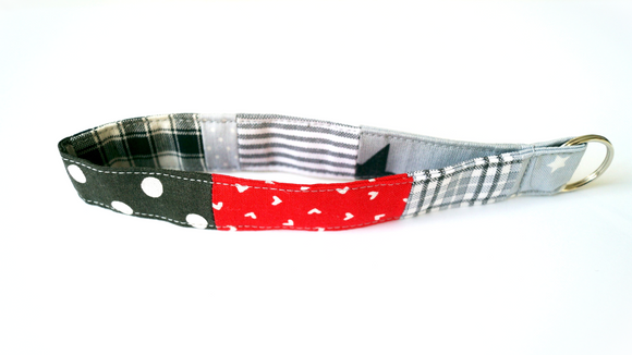 Schlüsselanhänger, Schlüsselband, Patchwork