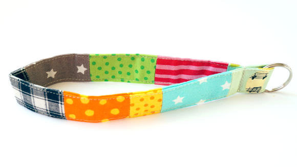 Schlüsselanhänger, Schlüsselband, Patchwork