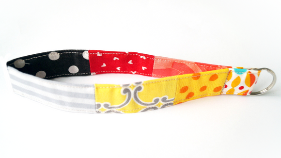 Schlüsselanhänger, Schlüsselband, Patchwork