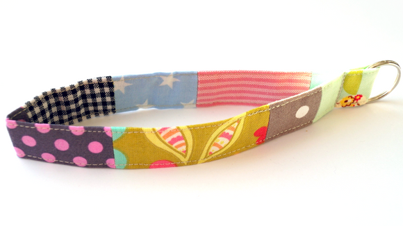 Schlüsselanhänger, Schlüsselband, Patchwork