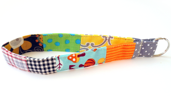 Schlüsselanhänger, Schlüsselband, Patchwork