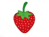 Erdbeere Aufnäher, Applikation - Vier Größen