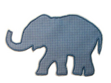 Elefant Aufnäher, Applikation