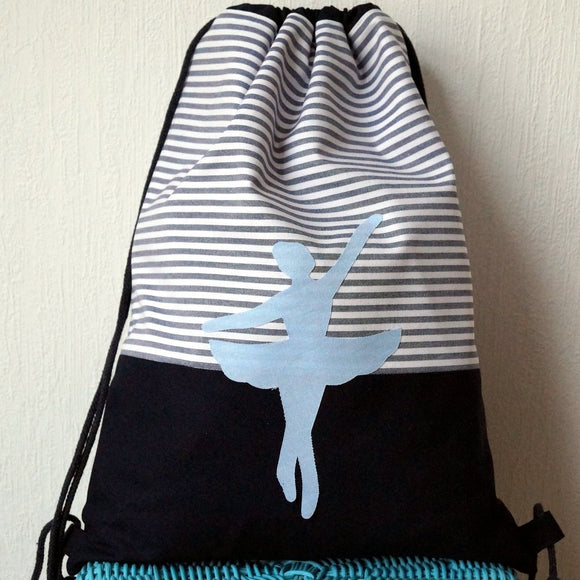 Turnbeutel Ballerina, Rucksack, gefüttert