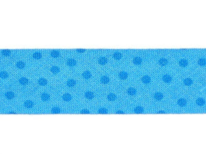 1m Schrägband hellblau, dunkelblaue Punkte