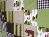 Krabbeldecke, Kinderdecke Waldtiere Patchwork