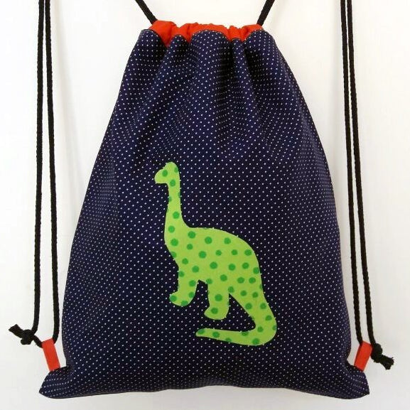 Turnbeutel Dino Langhals, Rucksack gefüttert