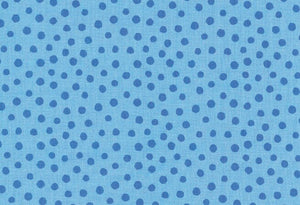 Westfalenstoffe hellblau große blaue Punkte, Junge Linie Webware Baumwolle