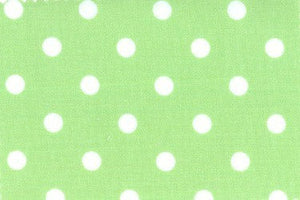 Westfalenstoffe hellgrün weiße Punkte  Capri Webware Baumwolle