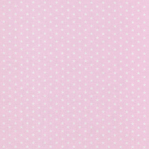 Carrie  Baumwolle Webware, Hellrosa weiße Sterne