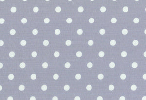 Westfalenstoffe grau große weiße Punkte 0,5m Lyon, Webware Baumwolle
