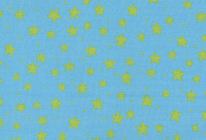 Westfalenstoffe Junge Linie, Türkis Sterne 0,5m Baumwolle Webware