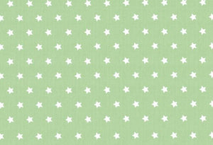 Westfalenstoffe hellgrün weiße Sterne 0,5m Capri Webware Baumwolle