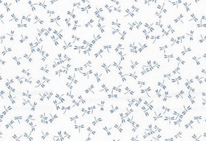 Westfalenstoffe Kyoto Libellen blau 0,5m Baumwolle Webware