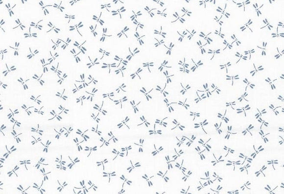 Westfalenstoffe Kyoto Libellen blau 0,5m Baumwolle Webware