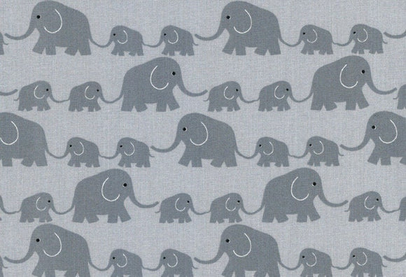 Westfalenstoffe Elefanten grau 0,5m Junge Linie Webware Baumwolle