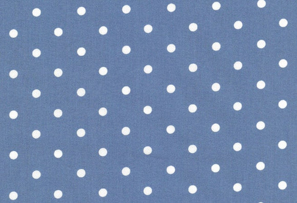 Westfalenstoffe blau weiße Punkte Capri Webware Baumwolle