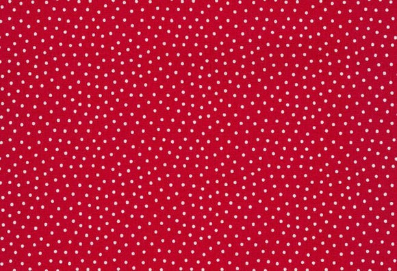 Westfalenstoffe rot kleine weiße Punkte Capri Webware Baumwolle