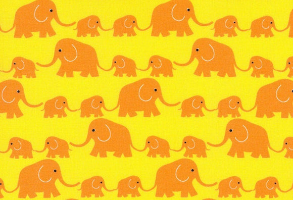 Westfalenstoffe Bio Baumwolle kbA Junge Elefanten gelb  Baumwolle Webware