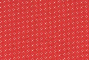 Westfalenstoffe rot weiße Punkte  Junge Linie 0,5m Webware Baumwolle