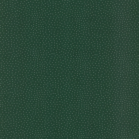 Westfalenstoffe Grün kleine weiße Punkte  Trondheim 010507350 Baumwolle Webware